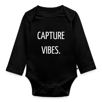 Capture vibes - Body Bébé bio manches longues - noir - Devant