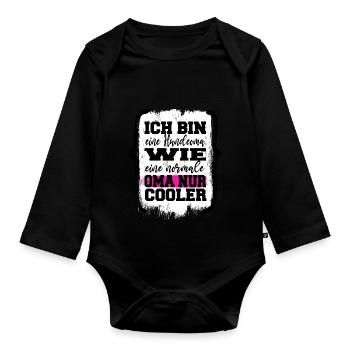 hund spaß hundehalter weihnachten lieben chihuahua - Baby Bio-Langarm-Body - Schwarz - Vorne