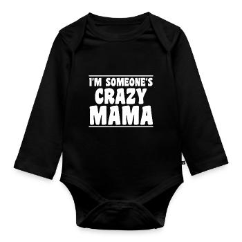Mama Oma Oma Geschenk - Baby Bio-Langarm-Body - Schwarz - Vorne