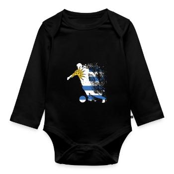Uruguay National Team World Cup - Organic Longsleeve Baby Bodysuit - black - Front