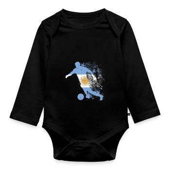 National Team Argentina World Cup - Organic Longsleeve Baby Bodysuit - black - Front