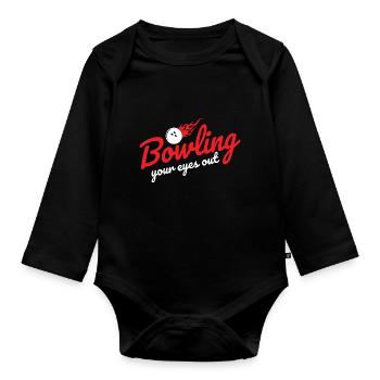 Bowling - Baby Bio-Langarm-Body - Schwarz - Vorne