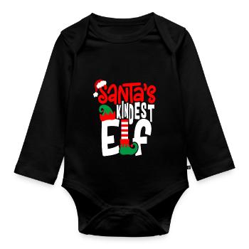 Santa 's Child Elf - Organic Longsleeve Baby Bodysuit - black - Front