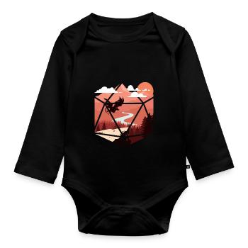 RPG-RPG-Tabletop-Rollenspiele Gamer-Rollenspiel - Baby Bio-Langarm-Body - Schwarz - Vorne