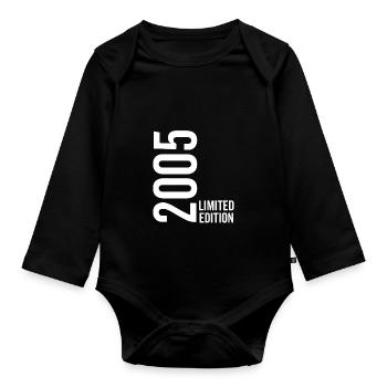 2005 Limited Edition - Baby Bio-Langarm-Body - Schwarz - Vorne