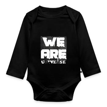 Wir sind das Universum - Baby Bio-Langarm-Body - Schwarz - Vorne