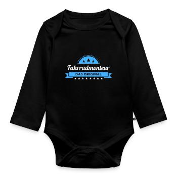 Fahrradmonteur Design für stolze Handwerker - Baby Bio-Langarm-Body - Schwarz - Vorne