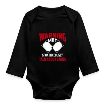 Warning may spontaneously talk about cards TCG Tra - Baby Bio-Langarm-Body - Schwarz - Vorne