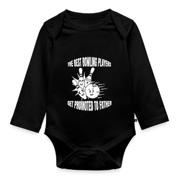 Bowling Kegelverein Bowlingverein Bowler Kegeln - Body Bébé bio manches longues - noir - Devant