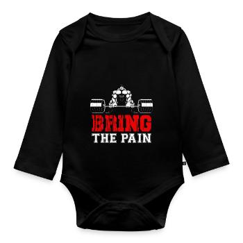 Trainiere - Baby Bio-Langarm-Body - Schwarz - Vorne