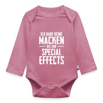 Ich habe keine Macken das sind Special Effects - Baby Bio-Langarm-Body - Mauve - Vorne
