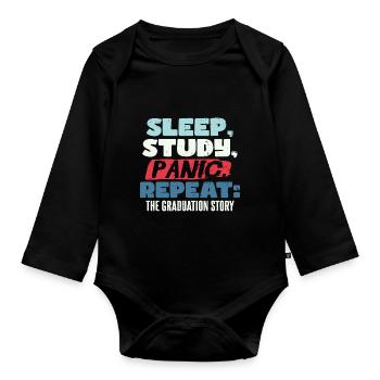 Die Abschlussgeschichte - Baby Bio-Langarm-Body - Schwarz - Vorne