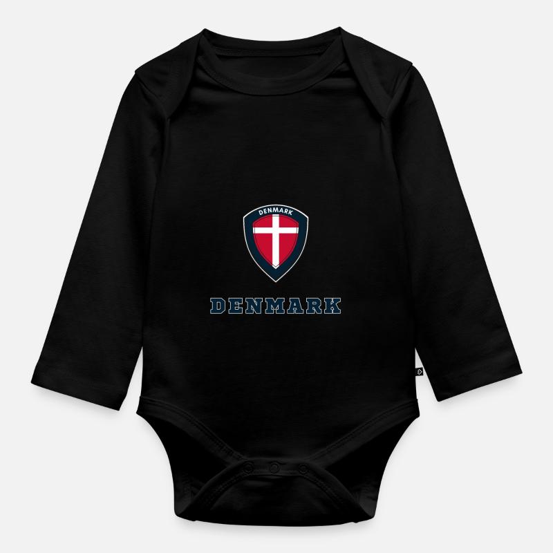 Dänemark - Baby Bio-Langarm-Body - Schwarz