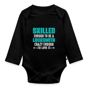 Skilled Enough To Be A Locksmith Pick Locks Lockpi - Baby Bio-Langarm-Body - Schwarz - Vorne