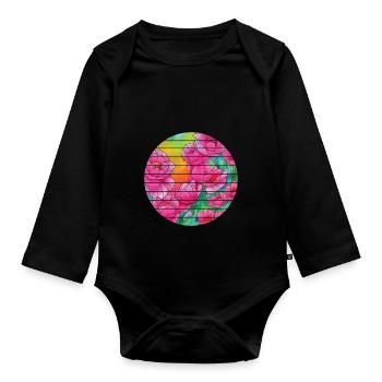 Gardener Garden Home Gardener Gardening Gardening Gardening - Organic Longsleeve Baby Bodysuit - black - Front