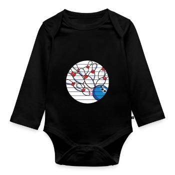 Bowling Club Bowling Club Bowling Club Bowling - Body Bébé bio manches longues - noir - Devant