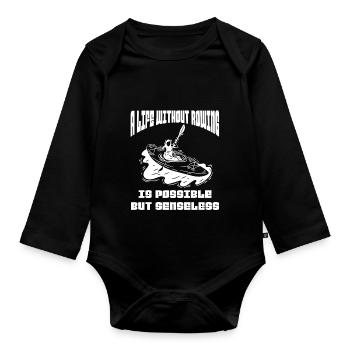 Rowing Team Rowing Rowing Rowing Club - Organic Longsleeve Baby Bodysuit - black - Front