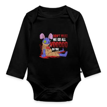 Ne me laisse pas t’appliquer le vaudou vaudou - Body Bébé bio manches longues - noir - Devant