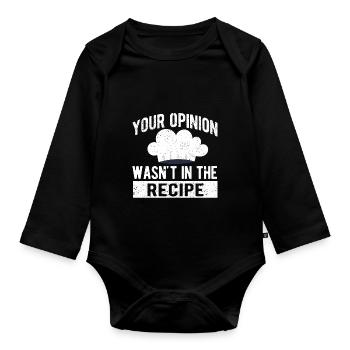 Your opinion was not in the recipe Chef Chef - Organic Longsleeve Baby Bodysuit - black - Front