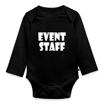 Event staff - Organic Longsleeve Baby Bodysuit - black - Front