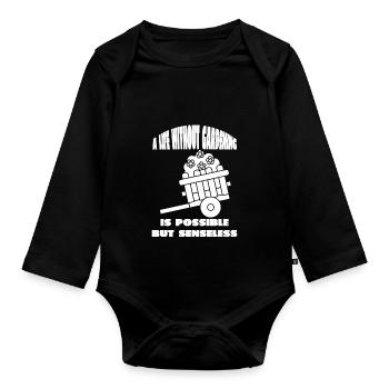 Garden Hobby Gardener Gardening Gardener Gardening - Organic Longsleeve Baby Bodysuit - black - Front