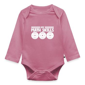 Plaques de poids d’haltérophile Bodybuilder Math - Body Bébé bio manches longues - mauve - Devant