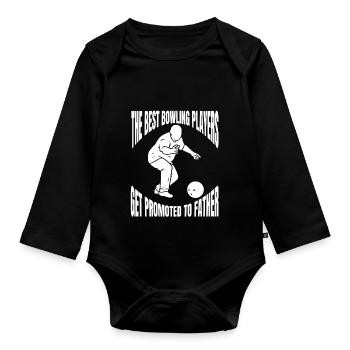 Bowling Bowling Club Bowler Bowling Club - Body Bébé bio manches longues - noir - Devant