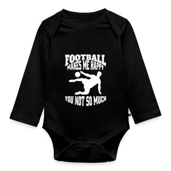 Soccer Team Soccer Design Soccer Player - Organic Longsleeve Baby Bodysuit - black - Front