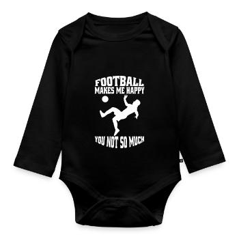 Soccer Player Soccer Team Soccer Design - Organic Longsleeve Baby Bodysuit - black - Front
