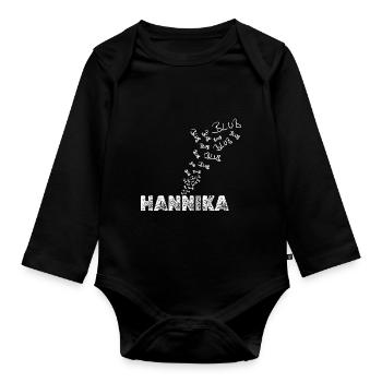 Anglerin Hannika - Baby Bio-Langarm-Body - Schwarz - Vorne