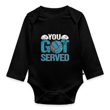 Volleyball You got served - Baby Bio-Langarm-Body - Schwarz - Vorne