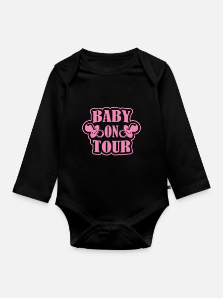 Baby on Tour - Baby Bio-Langarm-Body - Schwarz