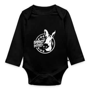 Le pire âne - Body Bébé bio manches longues - noir - Devant