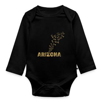 L’Arizona comme bateau - Body Bébé bio manches longues - noir - Devant