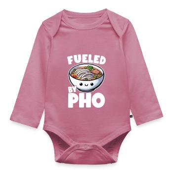 Pho Cuisine vietnamienne Vietnam Pho - Body Bébé bio manches longues - mauve - Devant