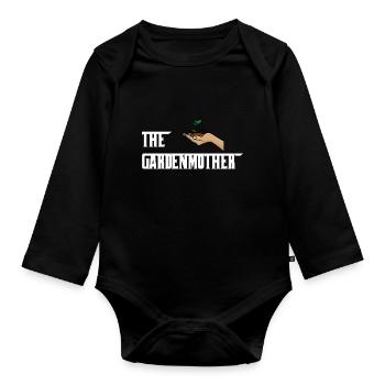 The Gardenmother - Organic Longsleeve Baby Bodysuit - black - Front
