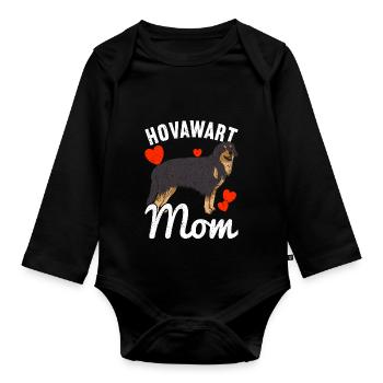 Chien Hovawart Chiens Hovawart - Body Bébé bio manches longues - noir - Devant