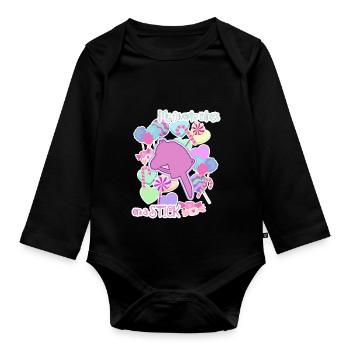 Hobby horse- hobby horse- hobby horsing - Organic Longsleeve Baby Bodysuit - black - Front