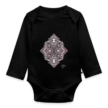 CIRCUIT IMPRIME 1 3D blanc - Body Bébé bio manches longues - noir - Devant