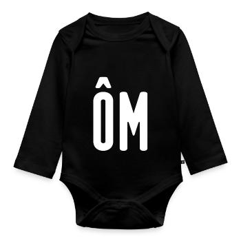 OM! Home! - Body Bébé bio manches longues - noir - Devant