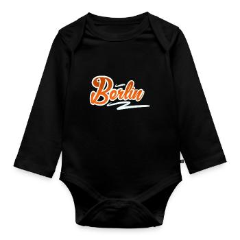 Berlin - Body Bébé bio manches longues - noir - Devant