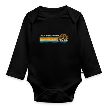 Spiders Pet - Organic Longsleeve Baby Bodysuit - black - Front