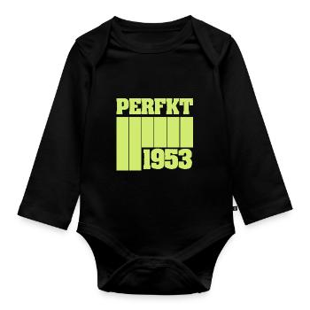 Perfekt 1953 - Baby Bio-Langarm-Body - Schwarz - Vorne