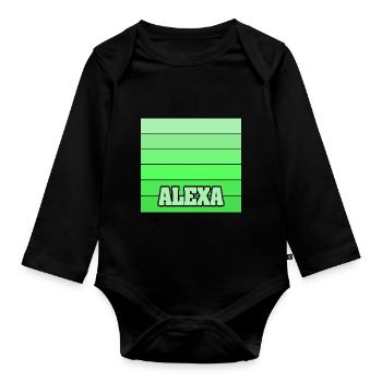 Daughter Alexa - Organic Longsleeve Baby Bodysuit - black - Front
