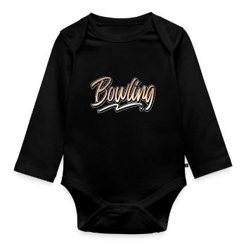 Bowling - Body Bébé bio manches longues - noir - Devant