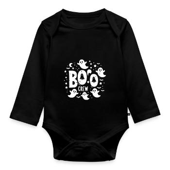 Boo Crew - Organic Longsleeve Baby Bodysuit - black - Front