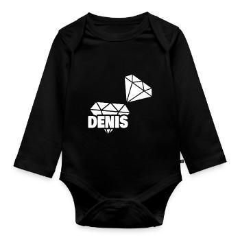 Denis - Body Bébé bio manches longues - noir - Devant
