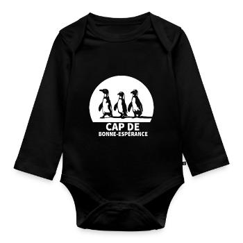 Cap de bonne espérance Afrique du sud - Body Bébé bio manches longues - noir - Devant