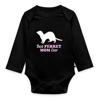 Furet - Body Bébé bio manches longues - noir - Devant