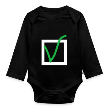 Tick off - Organic Longsleeve Baby Bodysuit - black - Front